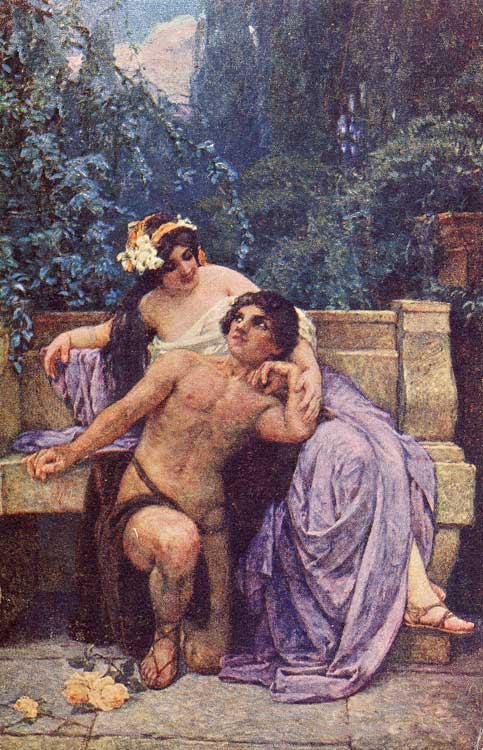 Unknown Artist - Ancient Lovers, c.1890